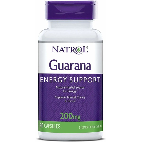 Natrol Guaraná Energy support 200 Mg Enfoque Y Claridad Mental