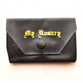 Black Rosary Snap Pouch