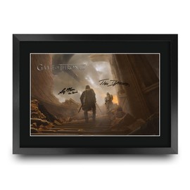 HWC Trading Game of Thrones Scene 5 Gifts Printed Signed Autograph Picture for TV Memorabilia Fans - A3 Framed