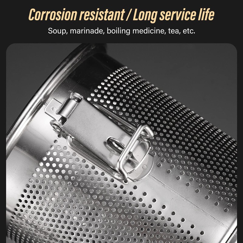 Stainless Steel Seasoning Bag, Filter Seasoning Strainer with an Extended