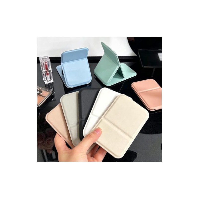 Espejo Portátil Plegable Set 4 Piel Sintética para Viaje y
