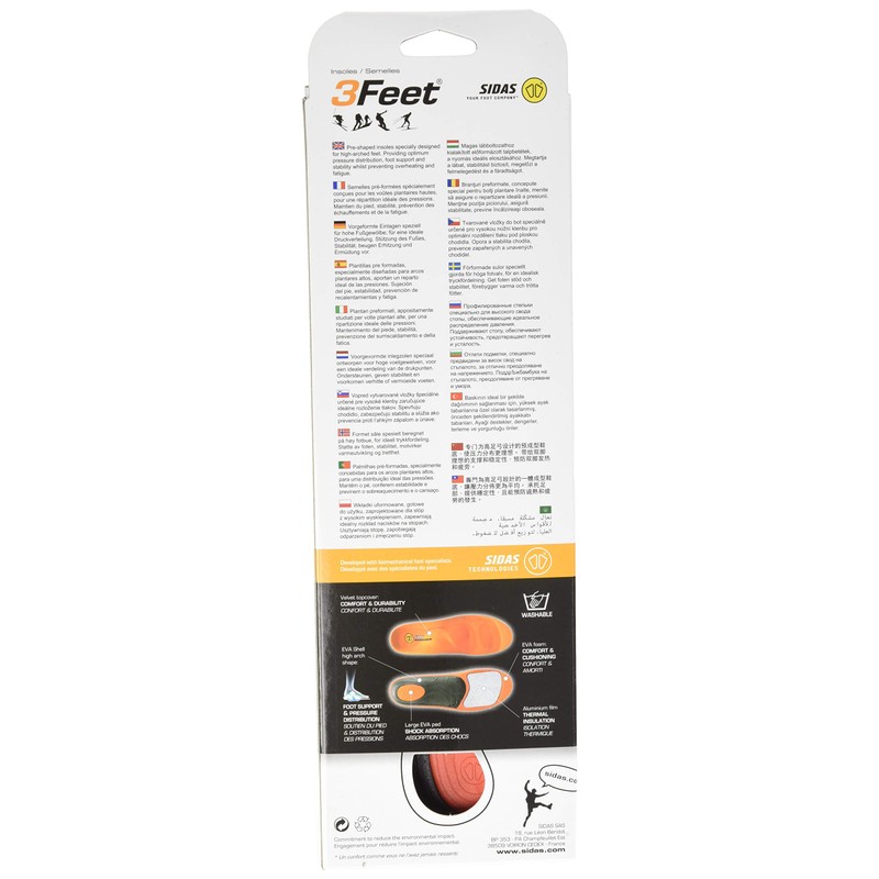 Sidas Winter 3 Feet Insoles - High, XXL