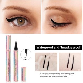 EHIOG Waterproof Liquid Eyeliner Black - Precise Liquid Smudge-proof Liquid Eyeliner Pen for Perfect Eye Makeup