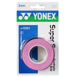 YONEX Overgrip Super GRAP 3 Pack - Tennis, Badminton, Squash - Choice of Colors (French Pink)