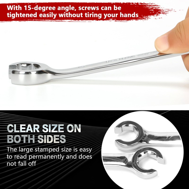 TIBOO DAY Flare Nut Wrench, 13mm x 14mm Double Open