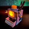 Light-Up Retro Storage Buddy for a Cozy Desk, Computer Pen