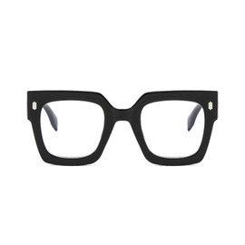 Long Keeper Square Oversized Blue Light Filter Glasses Women Men Computer Glasses Anti Blue Light Glasses, Light black clear