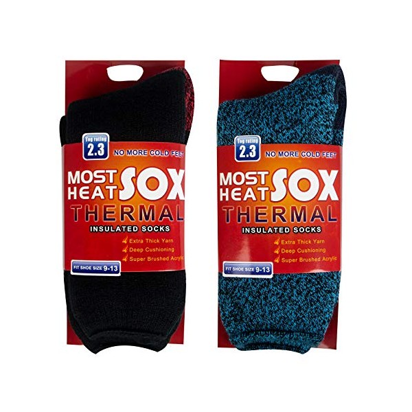Winter Thermal Socks, Ultra Thick Warm Insulated Heavy Crew Socks for Cold Weather