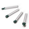 Bestgle 4pcs 1/4" Shank Professional Round Nose Core Box Router