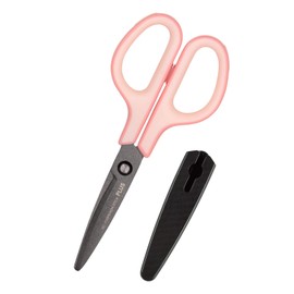 Plus Scissors SC-175SFN Fit Cut Curved Fluorine 3D Blade, Pink, Non-sticky, Light Sharpness 35-257