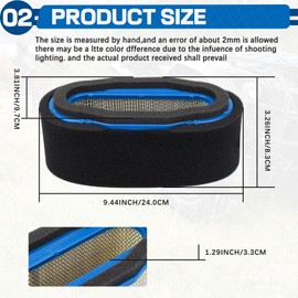 LOCOPOW 11013-7024 11013-7027 Air Filter for Kawasaki FH601V FH641V FH680V FH721V Compatible John Deere M150949 GT245 GX335 GX255 X320 X324 X340 X360 X500 X530 X534 19-25hp V-Twin OHV Engine