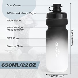 GXCROR Bike Water Bottle Holder with Bottle Combo, Lightweight, Durable & Secure Water Bottle Cage Set, Easy Installation, Fit for Sport Outdoor Cycling, MTB Road