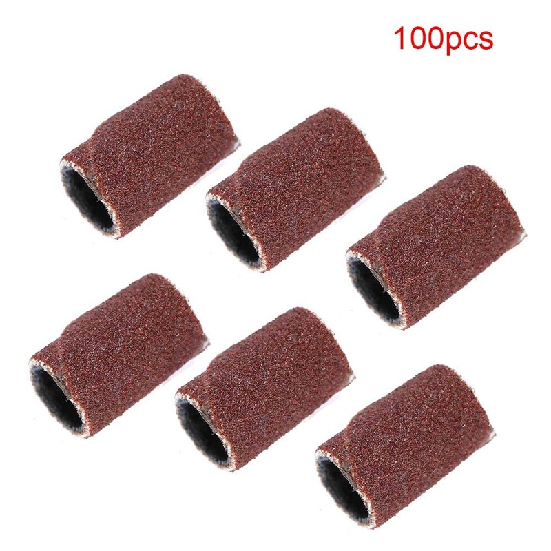 100 Pieces Nail Sanding Belts 180 Grit Manicure Pedicure Nail