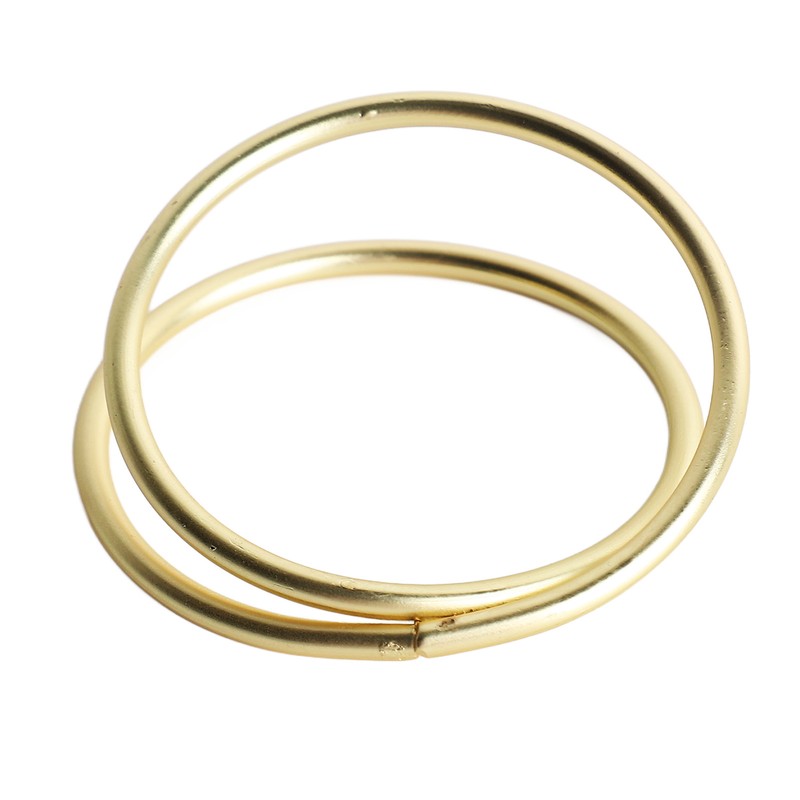 12pcs Spiral Napkin Rings Matte Gold Electroplating Prevent Fading Table