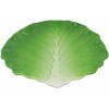 Ebros 12" Wide Green Cabbage Leaf Shaped Serving Plate Dish