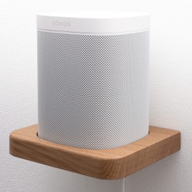 HOCHSTAPLER Sonos One Wall Mount for Sonos One SL, One Gen 2 and Play 1 Solid Oak Wood Wall Mount Speaker Including Fixings