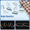 Glarks 58Pcs 1 Inch Sliver Metal Curtain Hooks, Rustproof Heavy