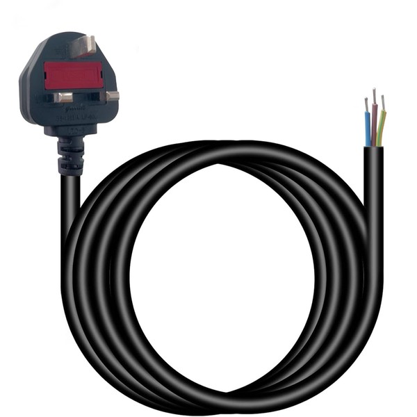 MejaRizon 13 Amp Plug UK, Universal 3 Core Electrical Cable
