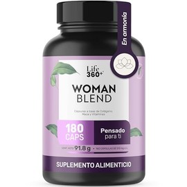 LIFE 360 Suplemento de Multivitamínico Mujer, Envase con 180 Cápsulas  Rinde 180 porciones por envase. Contiene vitamina A, biotina, ácido fólico,... 