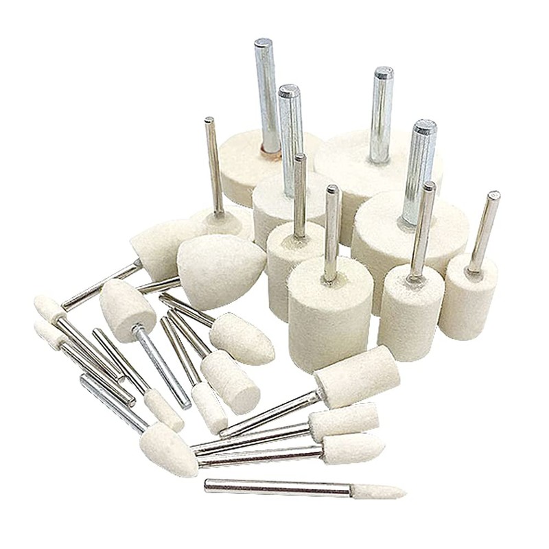 CHENTEC 100pcs Multifunctional Wool Mandrel Mounted Grinding Polishing Accessories Attachment