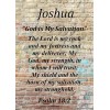 Joshua "God is My Salvation" Keepsake Name Meaning Card with Bible Verse