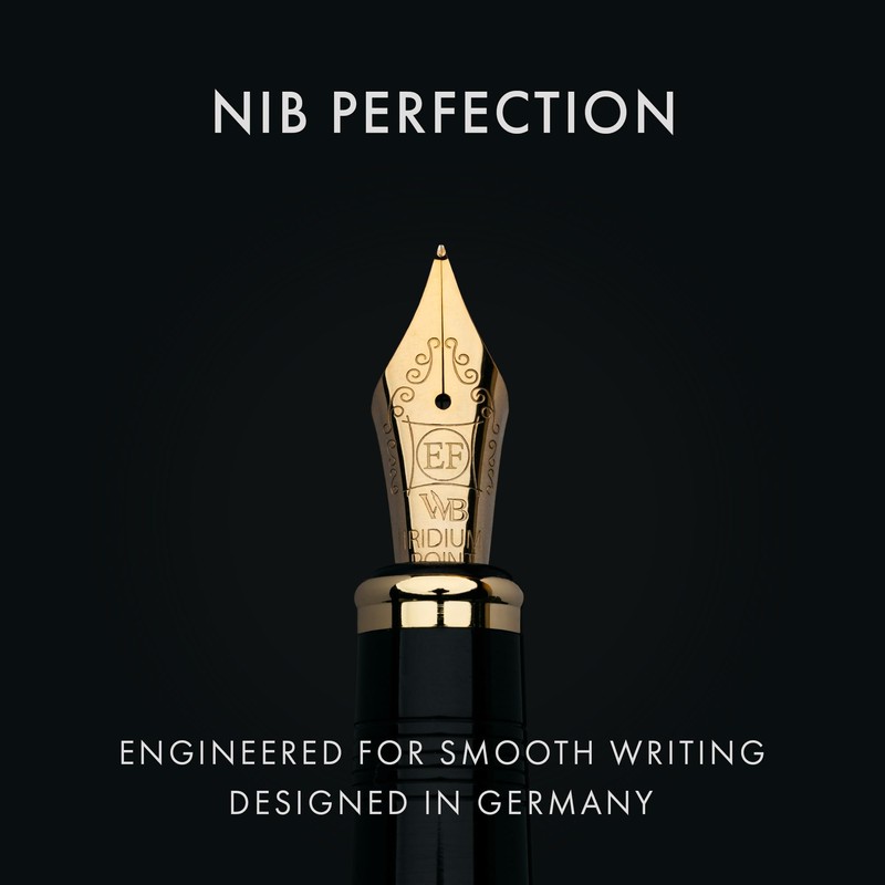 Wordsworth & Black Primori Fountain Pen Set [Blue Gold]; Extra