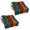 Blazing Needles Spun Polyester Patterned Outdoor Square Tufted Chair Cushions