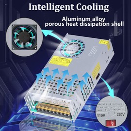 NUOFUWEI DC 48V 12.5A 600W Power Supply Adapter 110V AC to 48V DC Converter Power Supply for Drive Sensor Lamp Meter Controller Servos Electric Motor