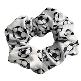 Soccer Scrunchie, Soccer Hair Accessories for Girls, Premium Velvet No Crease Soccer Hair Scrunchies Gift for Girls, Soccer Gift for Soccer Players and Teams