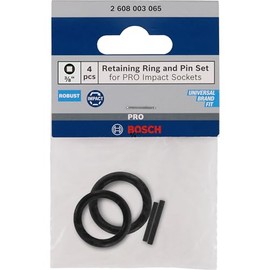 BOSCH Impact Wrench Socket Set, Insertion Angle Diameter: 3/8 inch (9.53 mm) Pin & Ring Set