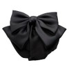 GLOBAL BOX Ribbon Barrette with Net Hair Bulk Hair Black,