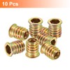 sourcing map Wood Furniture M8x15mm Threaded Insert Nuts Interface Hex