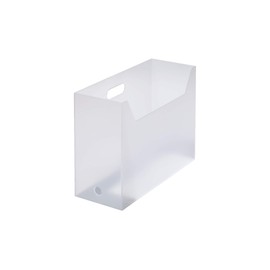 Like-It MX-28 Storage Case, File Box, Square, Wide, W x D x H: 5.1 x 13.4 x 10.0 inches (13 x 34 x 25.4 cm), White (Translucent), Made in Japan, Tabletop Storage, Standing Storage, White (Translucent
