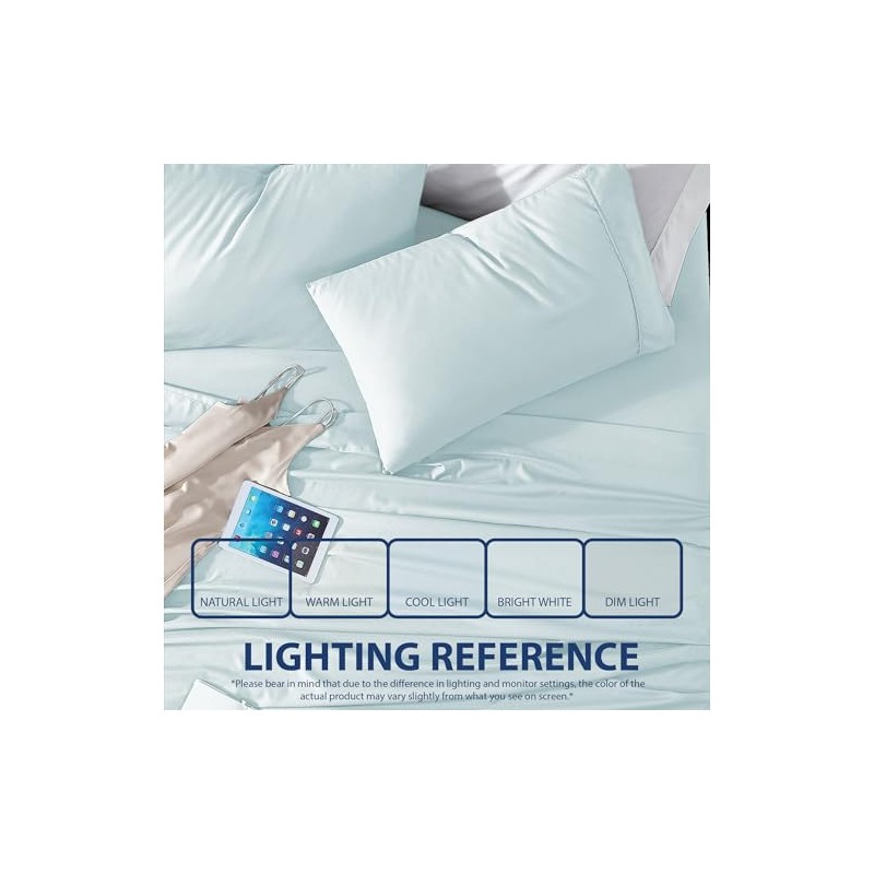90GSM Soild Sheet Set Twin Aqua