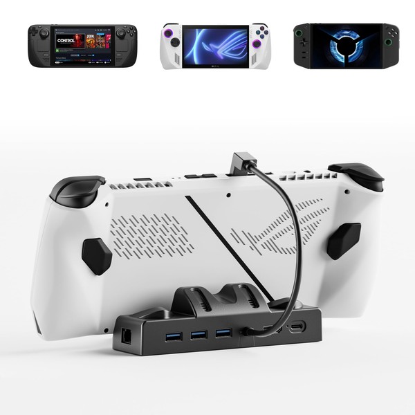Kstkry Docking Station for ROG Ally/Steam Deck/Lenovo Legion Go,6-in-1 Dock