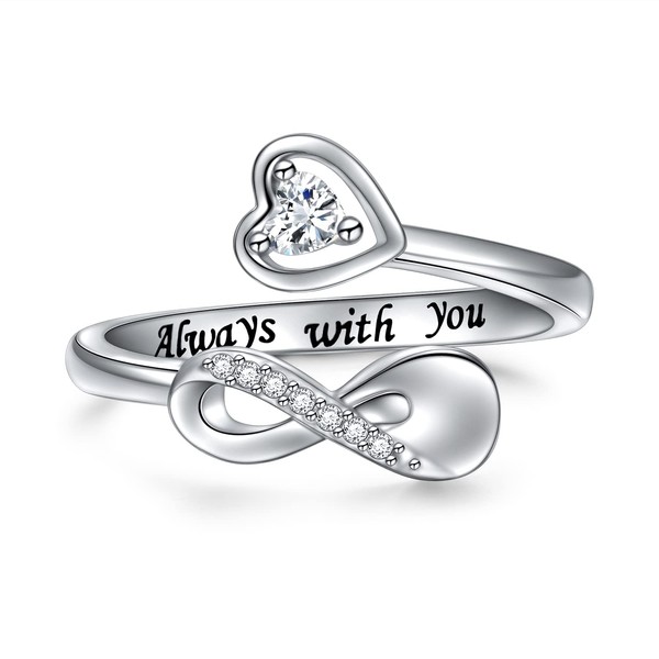 Flyow Cremation Ring for Ashes - Sterling Silver Infinity Mini