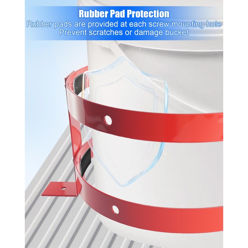 5 Gallon Bucket Holder, 11.6 Inch Diameter, Heavy Duty Aluminum