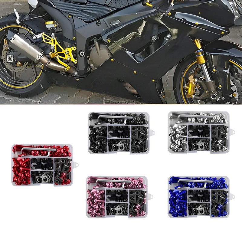 Adunsiaoto Motorcycle Fairing Screws Set Motorcycle, Fairing Windscreen Screws, Motorcycle