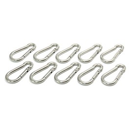 FregocS SHSY04-10p Spring Snap Nominal 4 (φ4 mm) Stainless Steel Convenient Set of 10 (Snap Hooks, Spring Hooks)