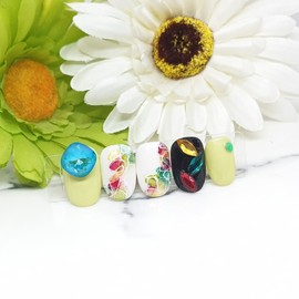 Sky Garden Handmade Nail Tips - Short Stiletto / 하늘정원 수제네일팁 - 숏스틸레토