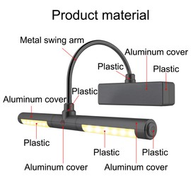 LUXSWAY Picture Light Battery Powered, Wireless Painting Lights with Remote, 3 Modes Brightness Art Display Lighta, 8.9 Inch Rotatable Light Head and Timer Off for Painting Poster Portrait -Small