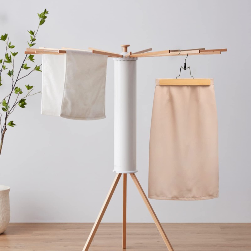 Nature Smile Wooden Pants Skirt Hangers, Smooth Finish Solid Wood
