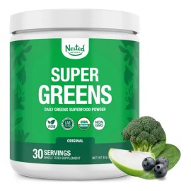 Nested Naturals Super Greens Polvo Orgánico 30 Porciones