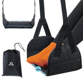 Airplane Foot Hammock, Comfortable Foot Hammock for Plane Travel, Adjustable Wide Airplane Foot Rest, Portable Foot Hammock with Bag, Anti-Squeeze Airplane Travel Essentials