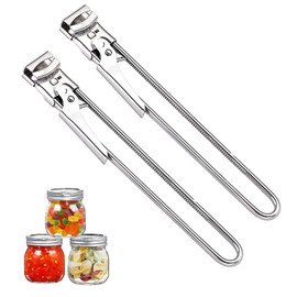 2PCS Adjustable Can Opener, Jar Openers for Arthritis Hands, Multifunctional Stainless Steel Bottle Opener, Manual Bottle Lids Off Cover Remover Tin Gripper