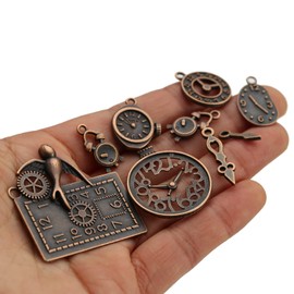 DAHI Steampunk Gears Piece Metal Watch Gear Charms Vintage Steampunk Gears Pendant Charms Gear Steampunk Pendant Metal for Jewellery Crafts, Zinc