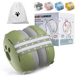 BabyBond Baby Ear Protection Ultra - Comfort Baby Headphones: Noise Reduction Earmuffs Against Hearing Damage and Improves Sleep for Babies and Toddlers up to 36 Months - Color: Green