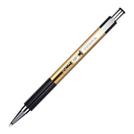 Bolígrafo Retráctil F-301 A Punto Fino (0.7 mm) Acero Inoxidable Oro Zebra México