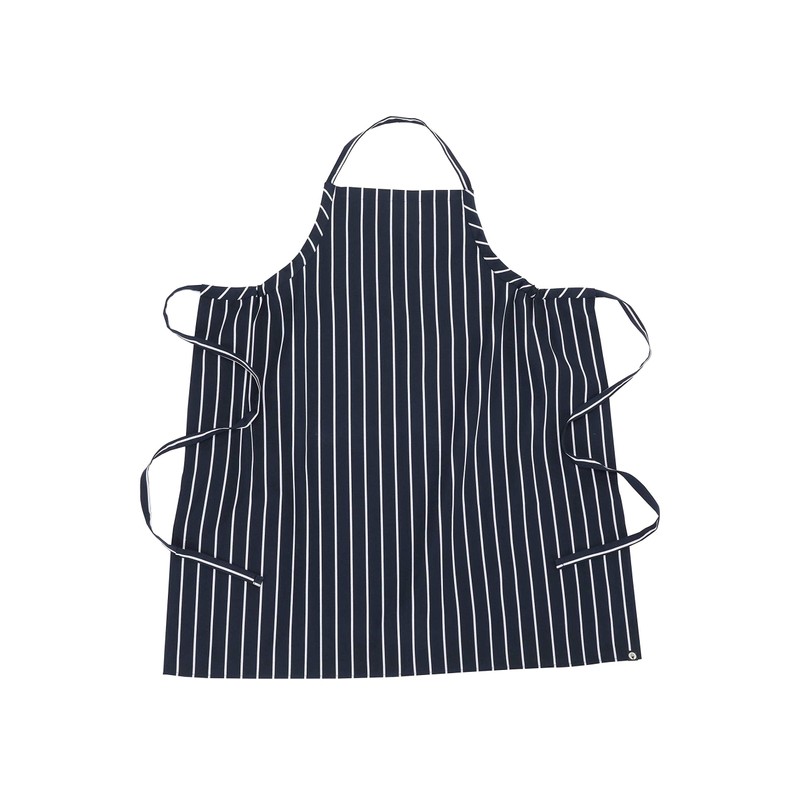 Chef Works A100-NCS English Chef Apron, Navy Chalk Stripe