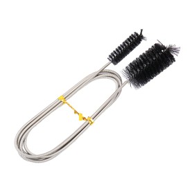 HLMYER Flexible Rohrreinigungsbürste, 200 cm Länge, Doppelkopf, Nylonborsten, für Duschablauf, Aquarium-Ablaufloch